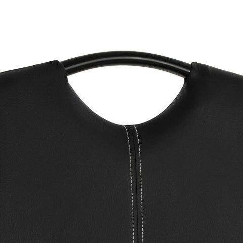 VidaXL Krzesła stołowe, wspornikowe, 4 szt., czarne, sztuczna skóra