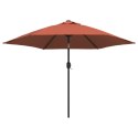 PARASOL OGRODOWY NA METALOWYM SŁUPKU TERAKOTOWY 300CM