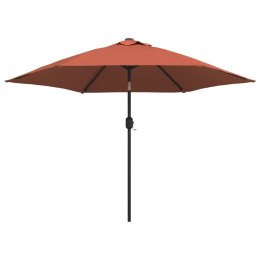 PARASOL OGRODOWY NA METALOWYM SŁUPKU TERAKOTOWY 300CM