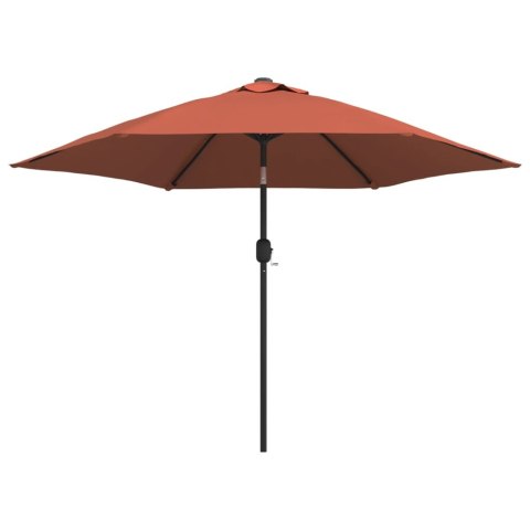 PARASOL OGRODOWY NA METALOWYM SŁUPKU TERAKOTOWY 300CM
