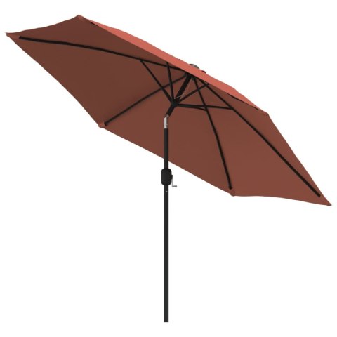 PARASOL OGRODOWY NA METALOWYM SŁUPKU TERAKOTOWY 300CM