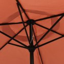 PARASOL OGRODOWY NA METALOWYM SŁUPKU TERAKOTOWY 300CM