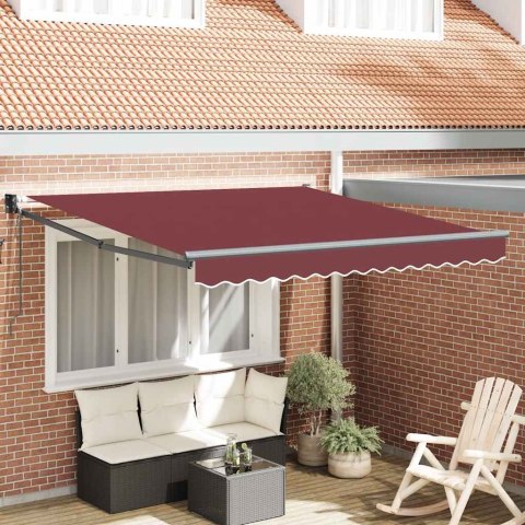 AUTOMATYCZNIE ZWIJANA MARKIZA BURGUNDOWA 300X250 CM