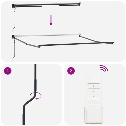 MARKIZA CZARNA 300X250X165CM POLIESTER