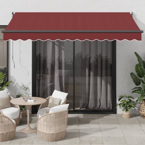 RĘCZNIE ZWIJANA MARKIZA BURGUNDOWA 350X250 CM