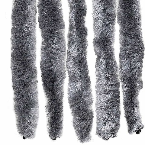 VidaXL Zasłona przeciwko owadom, srebrna, 56x200 cm, szenil