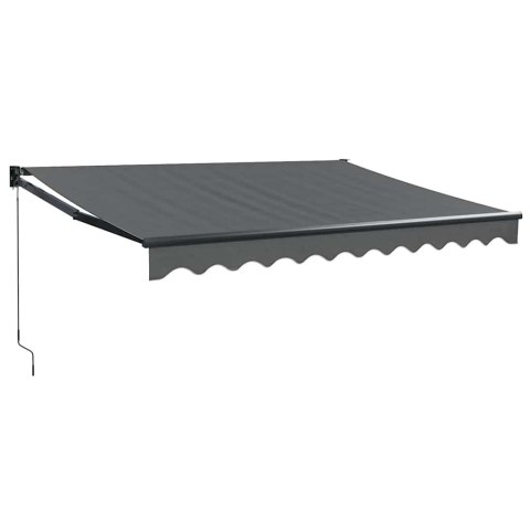 ZWIJANA MARKIZA ANTRACYTOWA 3X2,5 M TKANINA I ALUMINIUM
