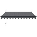 ZWIJANA MARKIZA ANTRACYTOWA 3X2,5 M TKANINA I ALUMINIUM