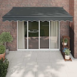 ZWIJANA MARKIZA ANTRACYTOWA 3,5X2,5 M TKANINA I ALUMINIUM