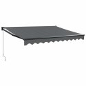 ZWIJANA MARKIZA ANTRACYTOWA 3,5X2,5 M TKANINA I ALUMINIUM