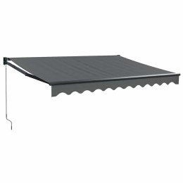 ZWIJANA MARKIZA ANTRACYTOWA 3,5X2,5 M TKANINA I ALUMINIUM