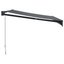 ZWIJANA MARKIZA ANTRACYTOWA 3,5X2,5 M TKANINA I ALUMINIUM