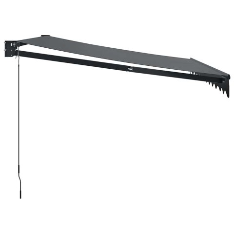 ZWIJANA MARKIZA ANTRACYTOWA 3,5X2,5 M TKANINA I ALUMINIUM