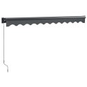 ZWIJANA MARKIZA ANTRACYTOWA 3,5X2,5 M TKANINA I ALUMINIUM