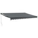ZWIJANA MARKIZA ANTRACYTOWA 4X3 M TKANINA I ALUMINIUM