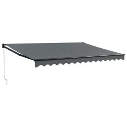 ZWIJANA MARKIZA ANTRACYTOWA 4X3 M TKANINA I ALUMINIUM