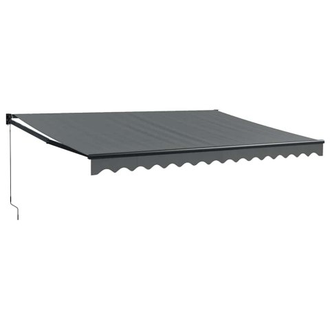 ZWIJANA MARKIZA ANTRACYTOWA 4X3 M TKANINA I ALUMINIUM