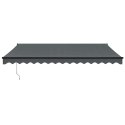 ZWIJANA MARKIZA ANTRACYTOWA 4X3 M TKANINA I ALUMINIUM