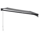 ZWIJANA MARKIZA ANTRACYTOWA 4X3 M TKANINA I ALUMINIUM