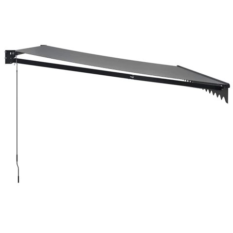ZWIJANA MARKIZA ANTRACYTOWA 4X3 M TKANINA I ALUMINIUM