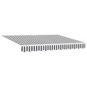 ZWIJANA MARKIZA ANTRACYTOWO-BIAŁA 3X2,5M TKANINA I ALUMINIUM