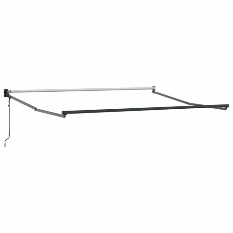 ZWIJANA MARKIZA ANTRACYTOWO-BIAŁA 3X2,5M TKANINA I ALUMINIUM