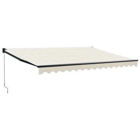 ZWIJANA MARKIZA KREMOWA 4X3 M TKANINA I ALUMINIUM