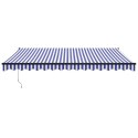 ZWIJANA MARKIZA NIEBIESKO-BIAŁA 4X3 M TKANINA I ALUMINIUM