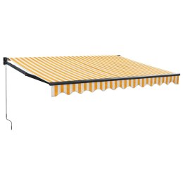 ZWIJANA MARKIZA ŻÓŁTO-BIAŁA 3X2,5 M TKANINA I ALUMINIUM
