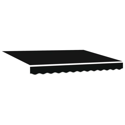 MARKIZA ZWIJANA CZARNA 350X250 CM POLIESTER I ALUMINIUM