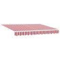 MARKIZA ZWIJANA CZERWONY I BIAŁA 350X250 CM