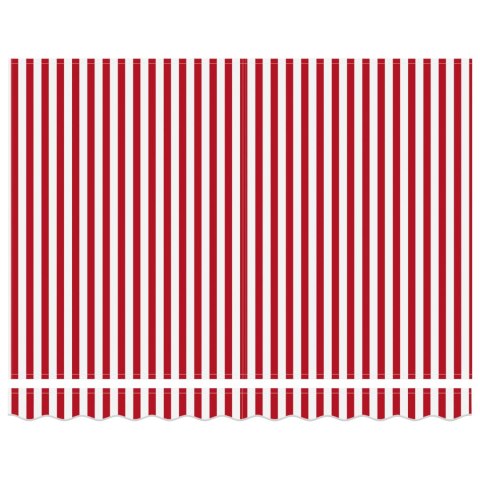 MARKIZA ZWIJANA CZERWONY I BIAŁA 350X250 CM