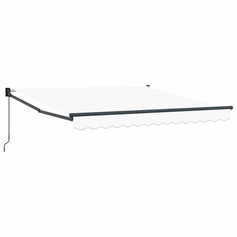 RĘCZNA MARKIZA ZWIJANA BIAŁA 350X250 CM