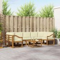 VidaXL Zestaw sof na zewnątrz z poduszką 8 pcs Naturalny i Kremowy