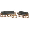 VidaXL Zestaw sof na zewnątrz z poduszką 9 pcs Naturalny i Antracytowy