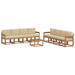 VidaXL Zestaw sof na zewnątrz z poduszką 9 pcs Naturalny i Beżowy