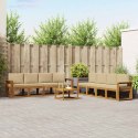 VidaXL Zestaw sof na zewnątrz z poduszką 9 pcs Naturalny i Beżowy