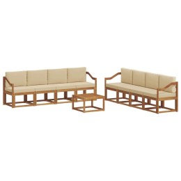 VidaXL Zestaw sof na zewnątrz z poduszką 9 pcs Naturalny i Beżowy