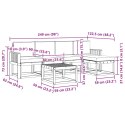 VidaXL Zestaw sof na zewnątrz z poduszką 6 pcs Naturalny i Kremowy