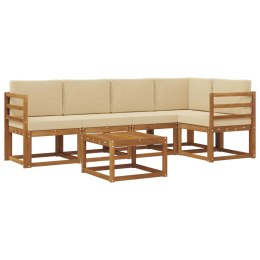 VidaXL Zestaw Sof z poduszką 6 pcs Naturalny i Beżowy