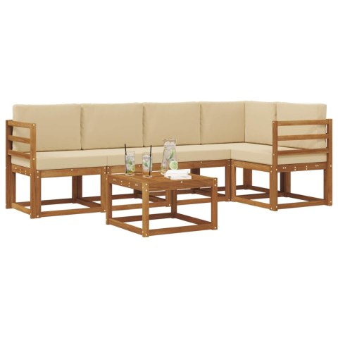 VidaXL Zestaw Sof z poduszką 6 pcs Naturalny i Beżowy
