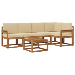 VidaXL Zestaw Sof z poduszką 6 pcs Naturalny i Beżowy