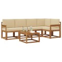 VidaXL Zestaw Sof z poduszką 6 pcs Naturalny i Beżowy