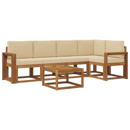 VidaXL Zestaw Sof z poduszką 6 pcs Naturalny i Beżowy