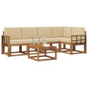 VidaXL Zestaw Sof z poduszką 6 pcs Naturalny i Beżowy