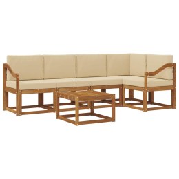 VidaXL Zestaw Sof z poduszką 6 pcs Naturalny i Beżowy