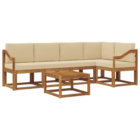 VidaXL Zestaw Sof z poduszką 6 pcs Naturalny i Beżowy