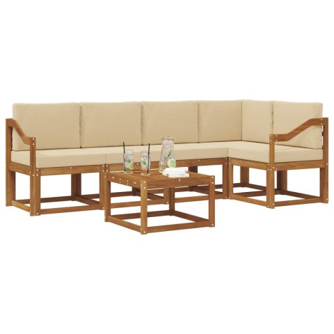 VidaXL Zestaw Sof z poduszką 6 pcs Naturalny i Beżowy