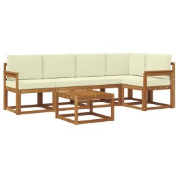 VidaXL Zestaw Sof z poduszką 6 pcs Naturalny i Kremowy