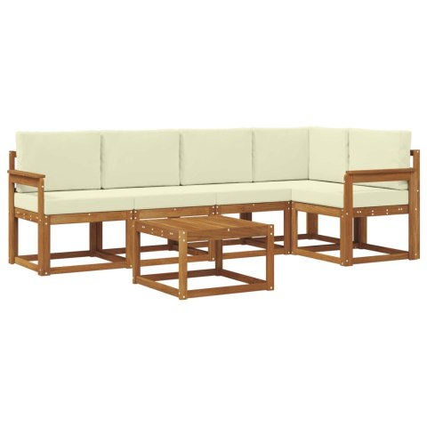 VidaXL Zestaw Sof z poduszką 6 pcs Naturalny i Kremowy